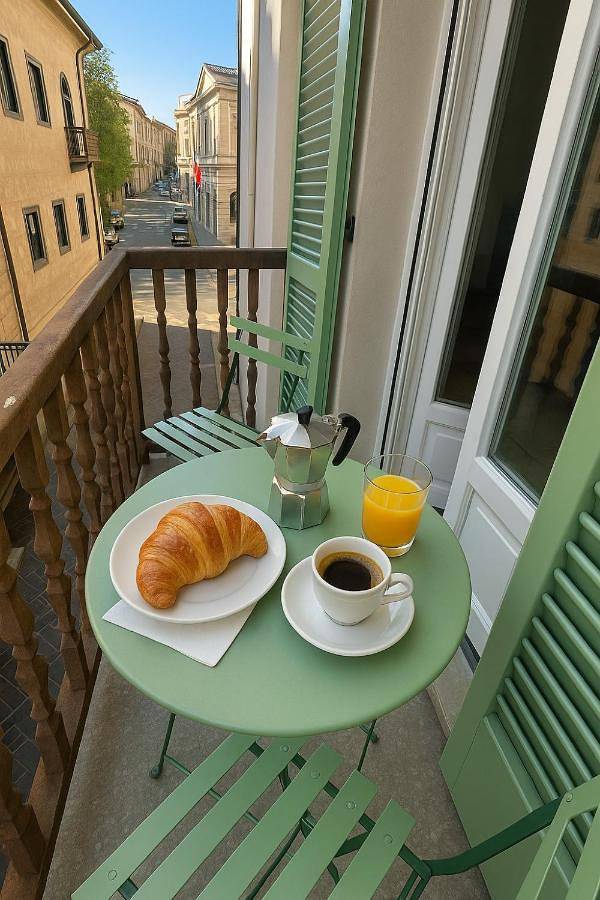 Appartamento per 5 persone, con Balcone e Terrazza nonché Panorama a Nizza Monferrato