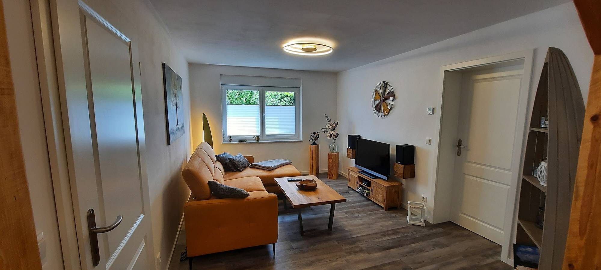 Ganze Wohnung, Ferienwohnung Leinelume mit privater Terrasse, Gemeinschaftsgarten und Wlan in Züssow, Vorpommern Greifswald