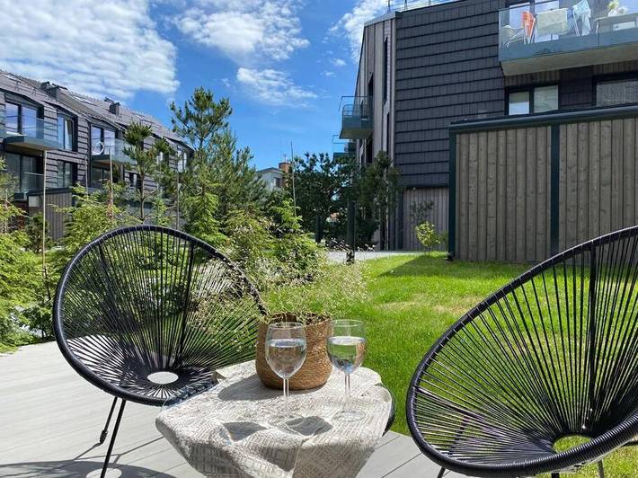 Ferienwohnung für 4 Personen, mit Garten und Ausblick in Litauen