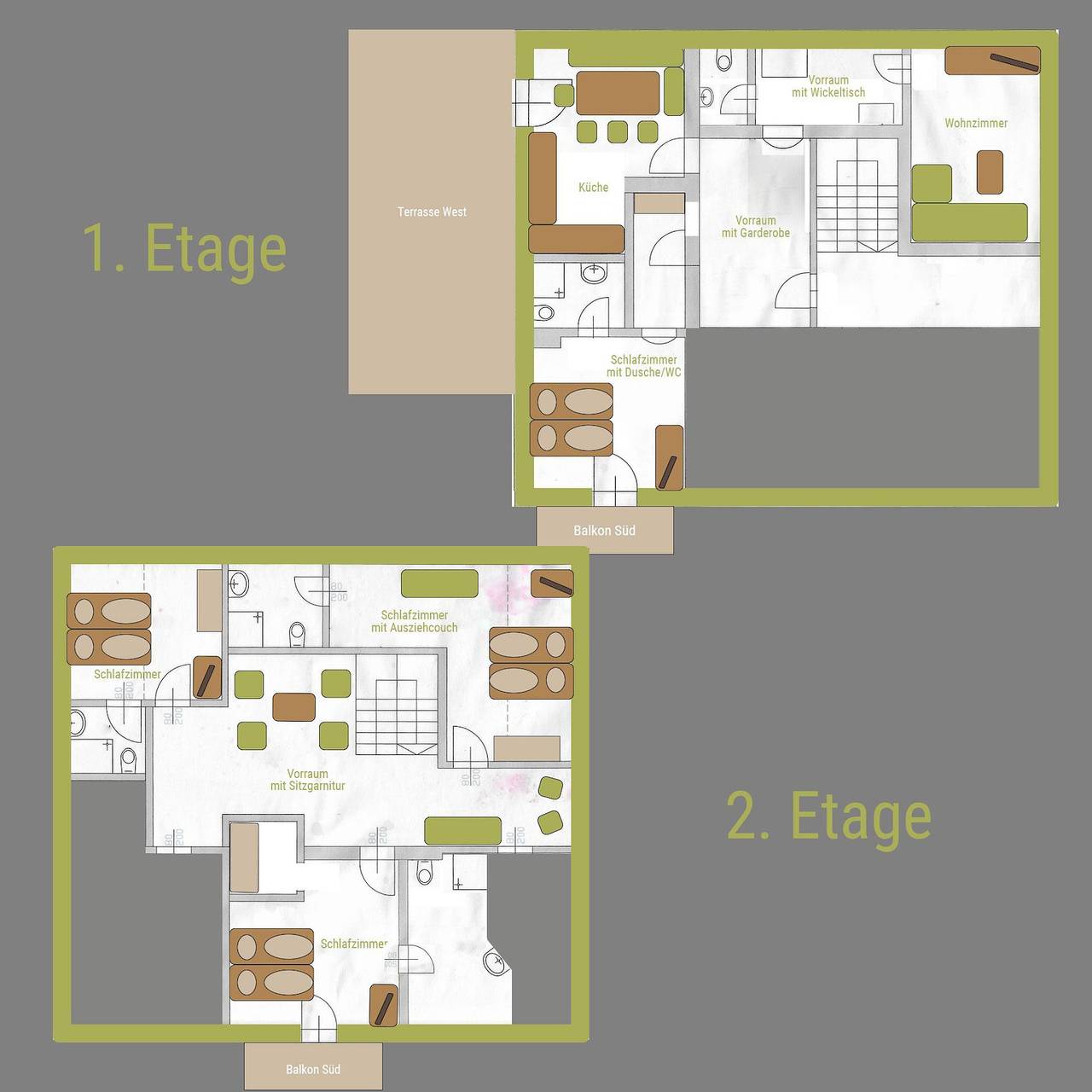 Ganze Ferienwohnung, Fewo A (1-8 Personen/4Sz) in Flachau, Ski Amadé