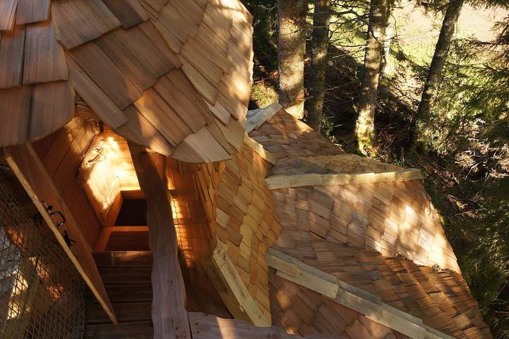 Cabane Au Brendezi-Cabaña de madera-Confortable-Baño privado-Al lado de la cu... in La Tour-d'Auvergne, Parque Natural Regional Volcans d'Auvergne