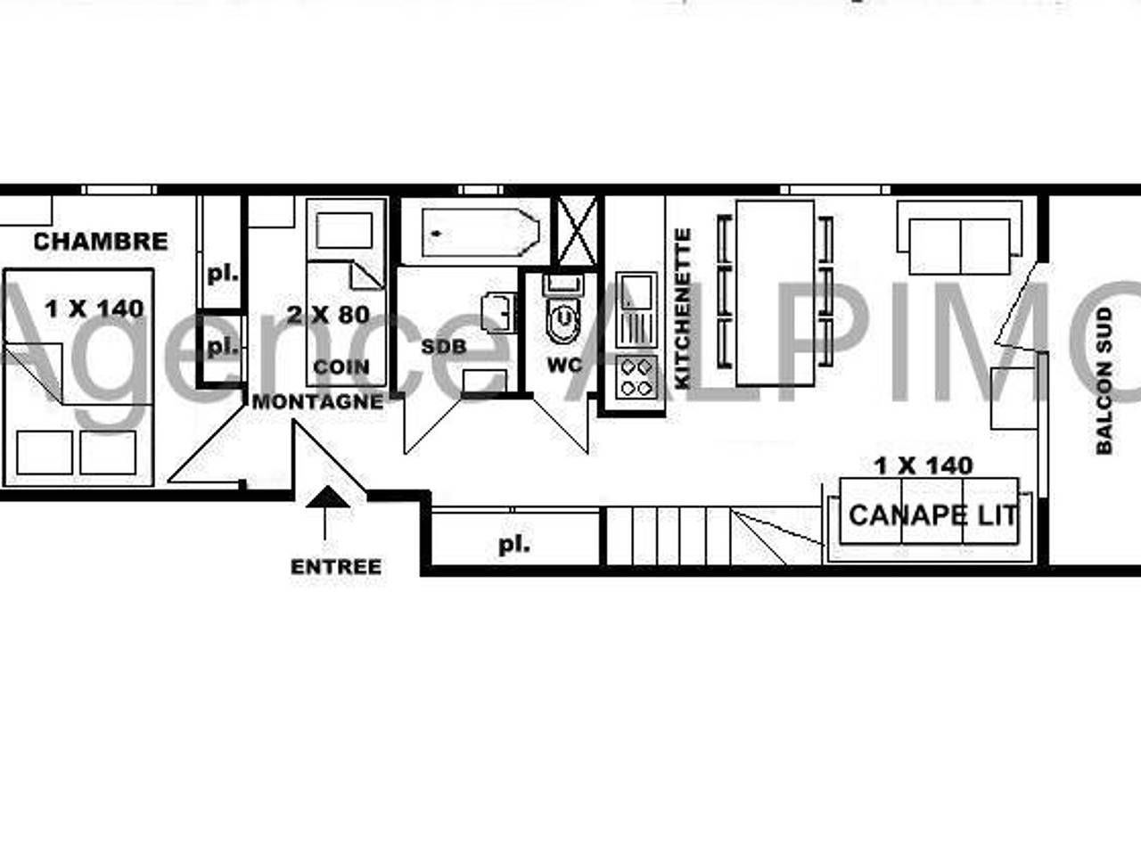 Appartamento intero, Charming 2-room Les Saisies for 6, south balcony in Les Saisies, Albertville e dintorni