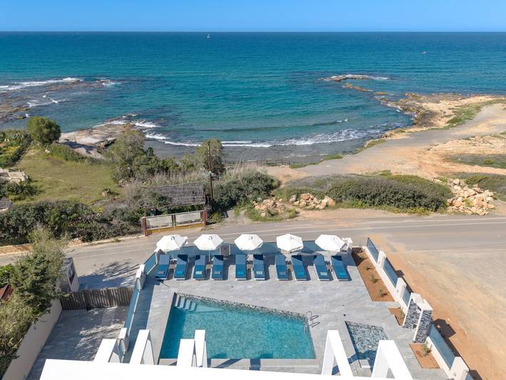 Location de vacances pour 11 personnes, avec piscine ainsi que vue sur l’océan et jardin à Chersónissos - 3