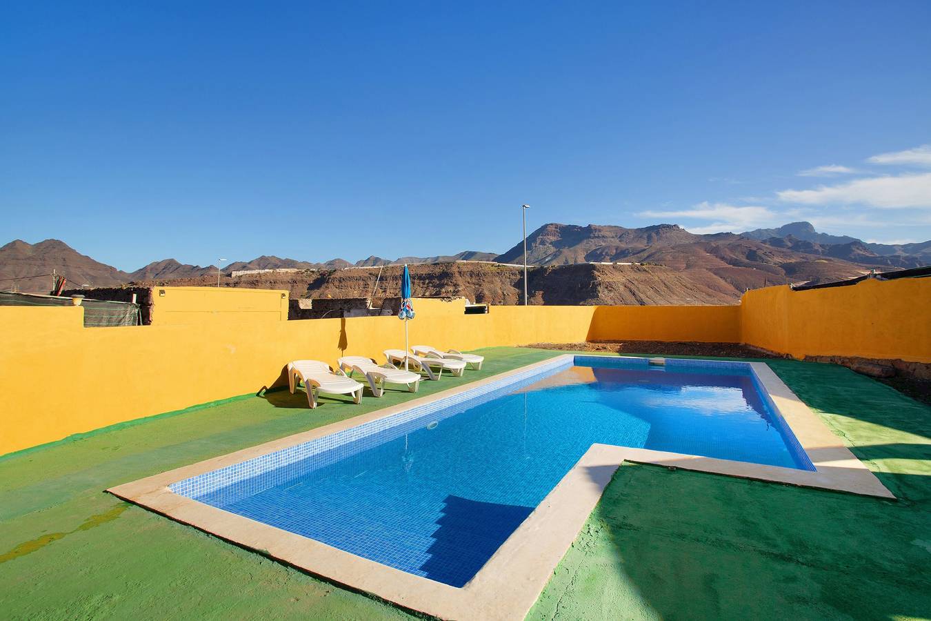 Casa de vacaciones 'Villa Paraiso Aldeano 1+2' con vistas a la montaña, piscina privada y Wi-Fi in La Aldea de San Nicolás, Gran Canaria Oeste