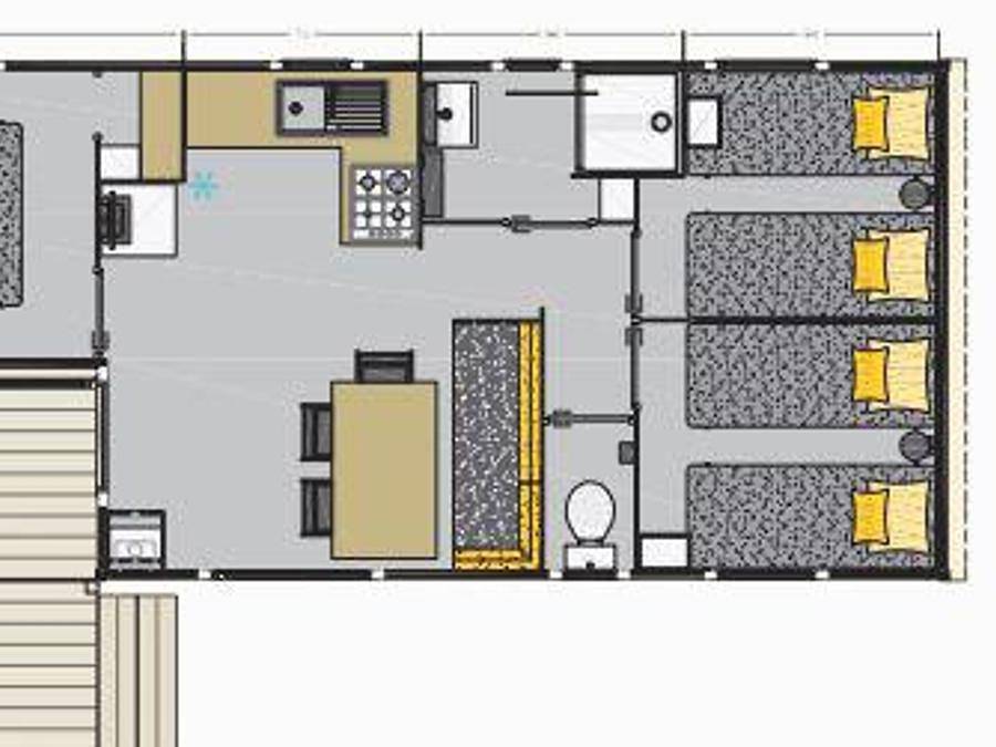 Camping Maeva Escapades de La Geres - Mobilhome 6 personnes - Moorea in Surgères, Région de Rochefort