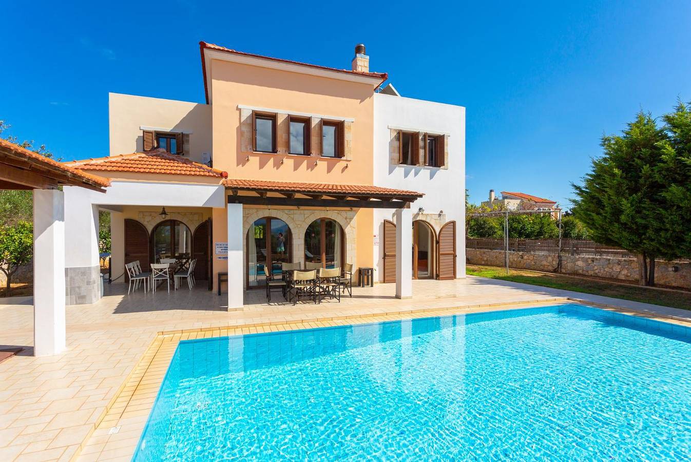 Villa per 7 persone con terrazza in Kefalas, Vamos