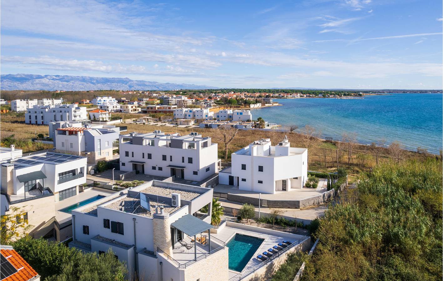 Gemütliche 1-Zimmer-Wohnung mit Meerblick, Pool und in Strandnähe in Privlaka, Zadar