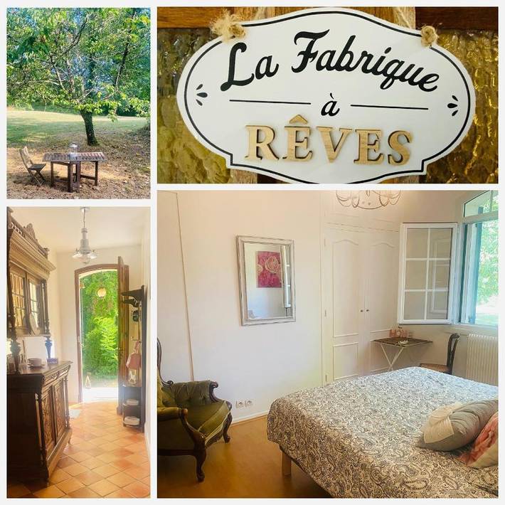 Location de vacances pour 2 personnes, avec piscine ainsi que vue et jardin à Lauzun - 4