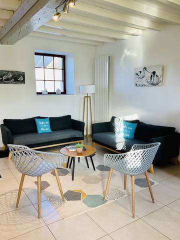 Gîte pour 4 personnes, avec jardin à Brucheville
