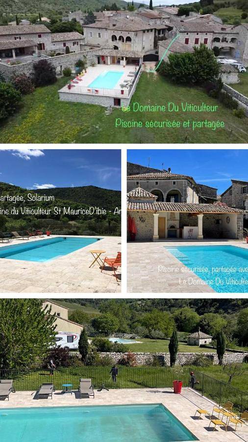 Location de vacances pour 6 personnes, avec terrasse ainsi que piscine et vue à Saint-Maurice-d'Ibie - 3