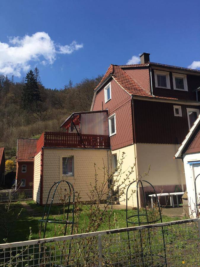 Haus am Fluss mit wunderschöner Dachterrasse mit Flussblick ,Garten und Grill in Zorge, Harzvorland