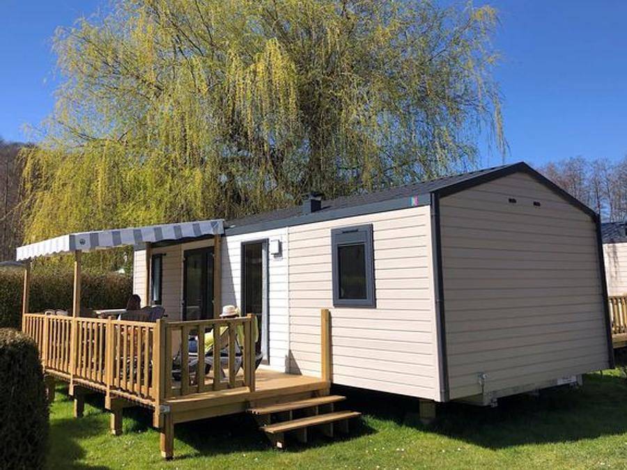 Camping Sites et Paysages - Domaine de la Catinière - Mobilhome 6 personas - Premium - 3 habitaciones - Tv - con terraza cubierta - lavavajillas in Fiquefleur-Équainville, Región de Bernay