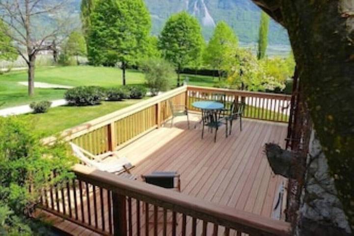 Ferienhaus für 4 Personen, mit Balkon und Garten in Lana
