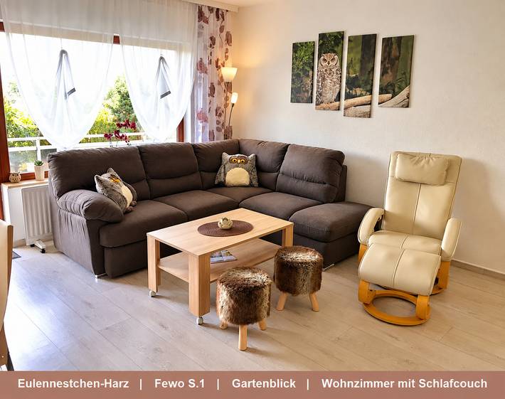 Ganze Ferienwohnung, Fewo Eulennestchen-Harz S.1 für Familie & Hund in Altenau, Harzvorland