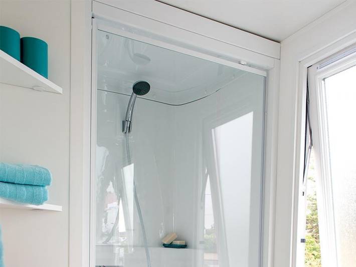La Touesse Camping - Mobilheim 6 personen - Bahamas Confort 34m² - 3 Schlafzimmer - Überdachte Terrasse - Geschirrspülmaschine in Saint-Lunaire, Saint-Malo und Umgebung
