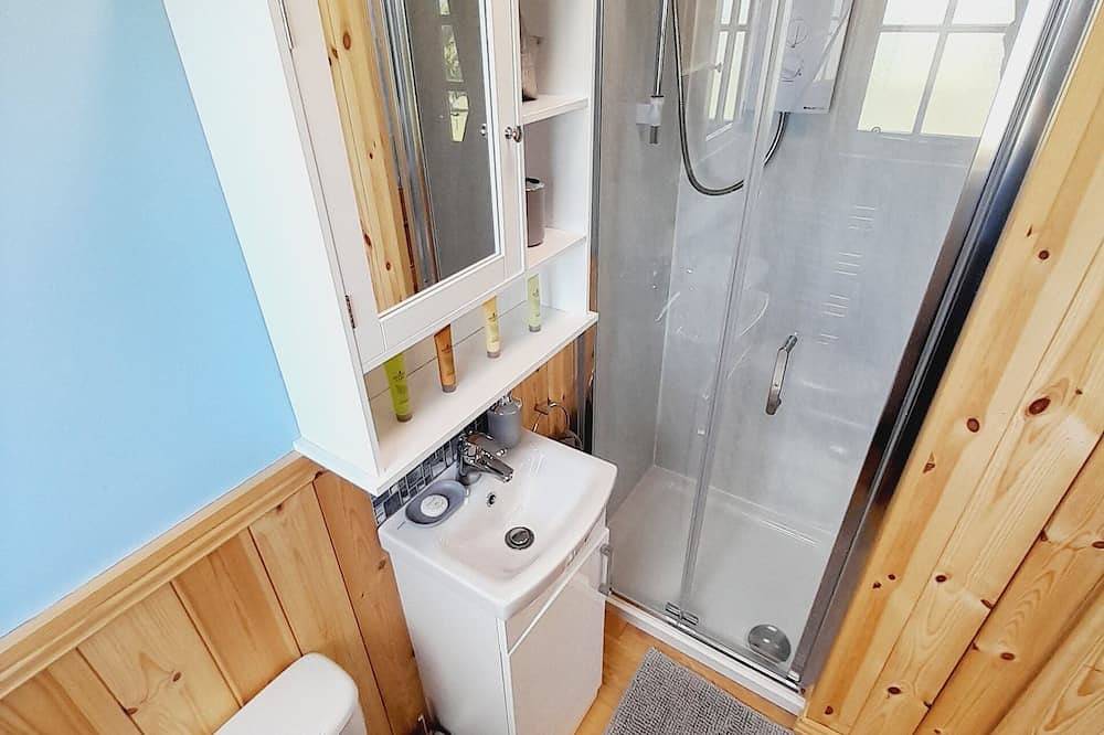 Croft head Shepherd's hut on traditional Lakeland farm in Lake District
