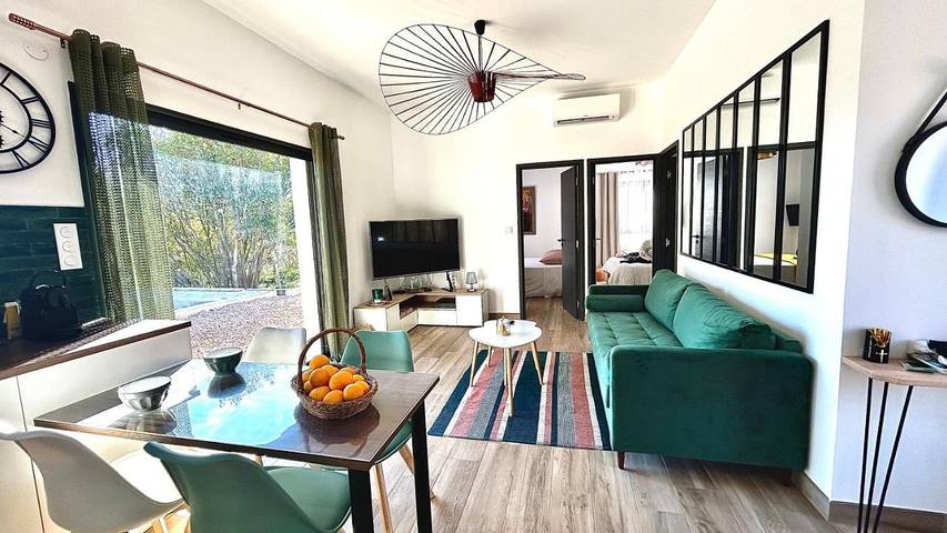 Villa pour 5 personnes, avec Terrasse et Jardin ainsi que Piscine et Vue à Pianottoli-Caldarello