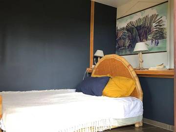 Gîte pour 2 personnes, avec terrasse et jardin ainsi que piscine et jacuzzi dans Bois de Nèfles