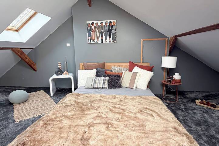 The Blue Elegance - 5 Bedrooms, Garden, Garage in Marcq-en-Barœul, Lille region