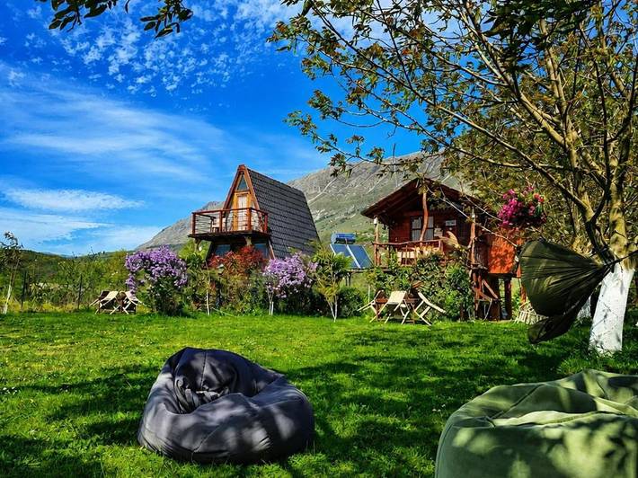 Kemping dla 4 osób, z Balkon i Taras oraz Ogród i Widok w Albania