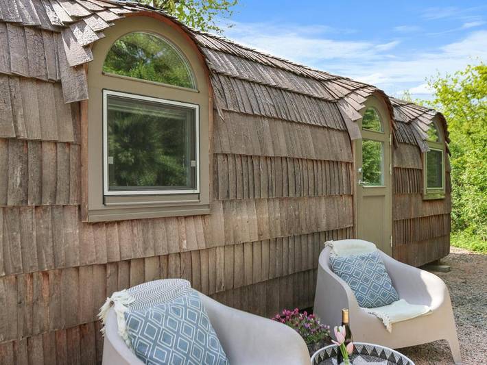 Ferienhaus für 2 Personen, mit Terrasse und Ausblick