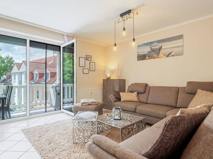 Ferienwohnung für 2 Personen, mit Balkon und Seeblick sowie Sauna in Baabe