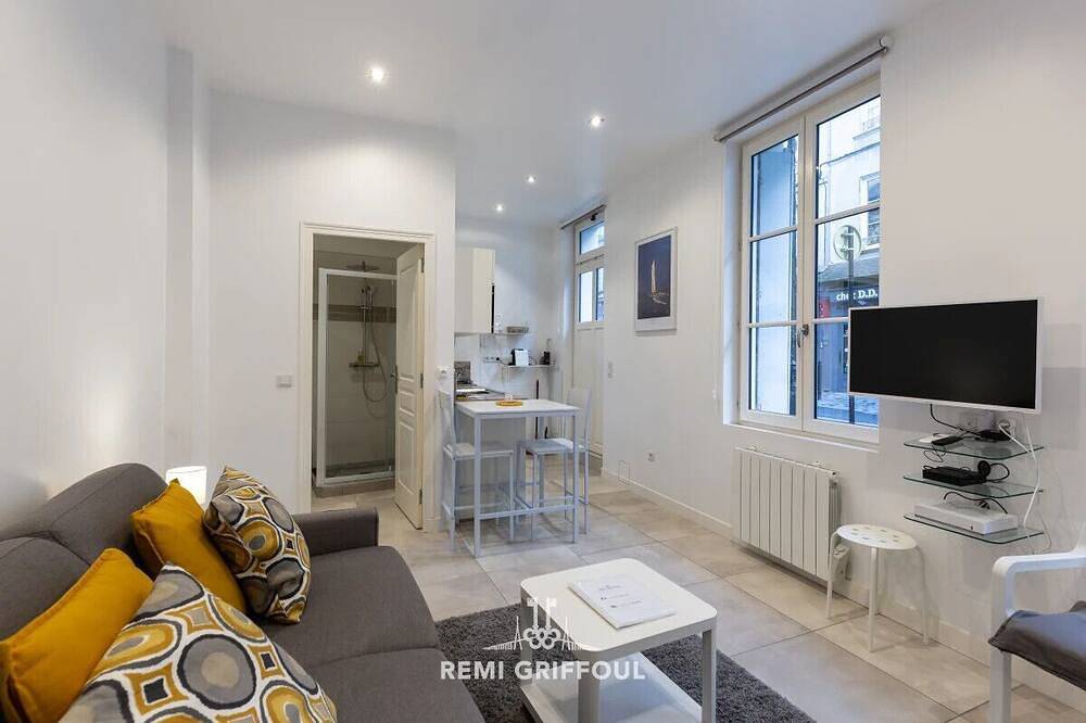 Geheel appartement, Studio Quélin 2 | Licht & Gezellig | Stadscentrum | 2 Personen in Honfleur, Lisieux en omgeving