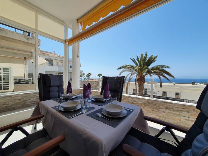 Ferienwohnung für 4 Personen, mit Meerblick und Balkon/Terrasse auf den Kanaren