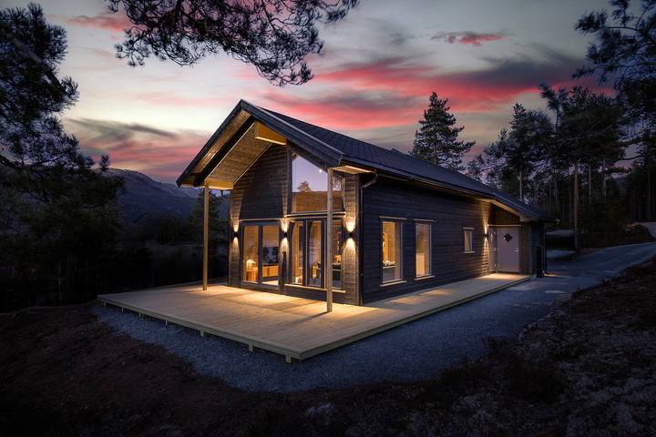 Ferienhaus für 6 Personen, mit Terrasse und Garten in Norwegen