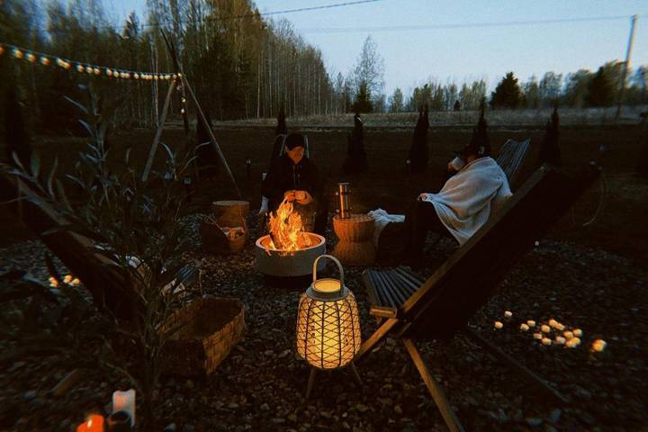 Ferienhaus für 6 Personen, mit Terrasse und Garten sowie Sauna und Ausblick