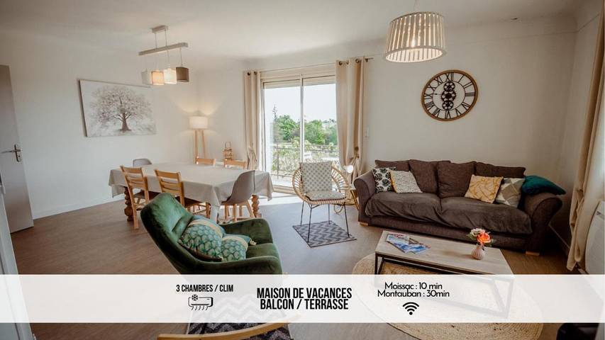 Maison de vacances pour 6 personnes, avec terrasse et jardin, animaux acceptés