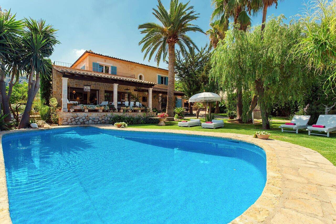 Villa 'Font' mit Bergblick, Wlan und Klimaanlage in Mancor de la Vall, Mallorca Inselmitte
