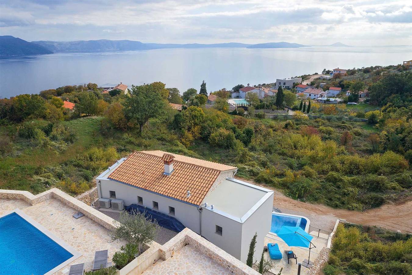 Villa Soleil in ruhiger Lage mit Meerblick in Rabac, Ostküste Istrien