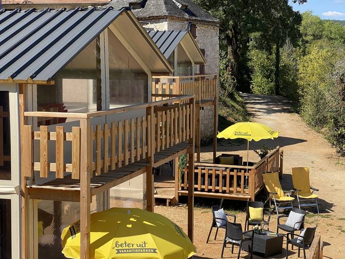 La Draille — Tente lodge de luxe Belle Vue in Souillac, Lot