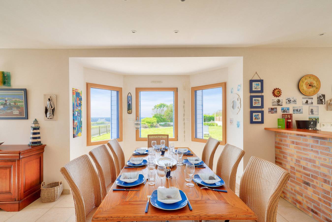 Vue mer, à 200m de la plage, maison pour 9 in Plovan, Région de Quimper