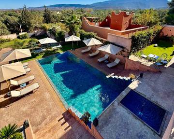 Maison d’hôte pour 2 personnes, avec bassin pour enfant et piscine ainsi que vue et jardin à Ourika (roman)