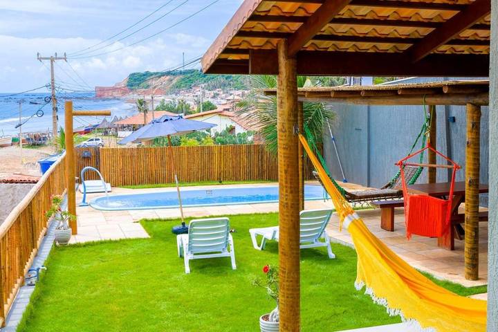 Casas e apartamentos de temporada para 8 pessoas, com vista e piscina e ainda jardim, com animais de estimação em Icapuí