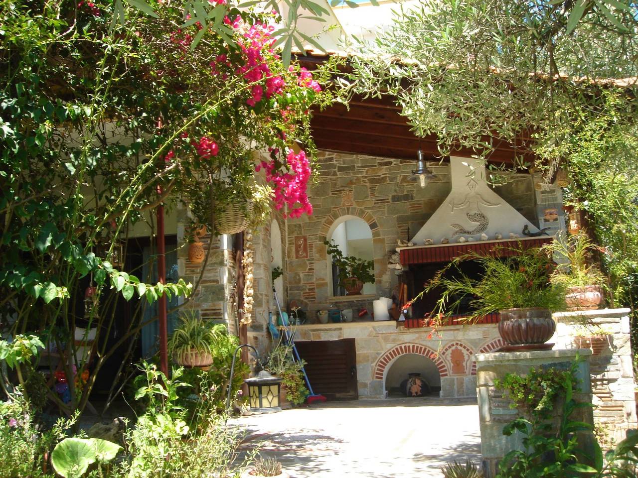 Aus dem Garten direkt an den Strand in Nea Skioni, Kassandra