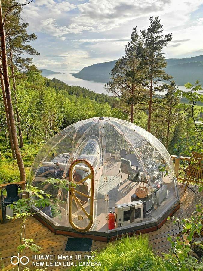 Glassigloo med panoramautsikt - Nordlys og stjernehimmel - Fosen in Rissa