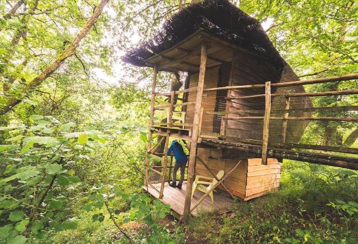 Camping pour 3 personnes, avec Terrasse et Jardin ainsi que Sauna et Vue