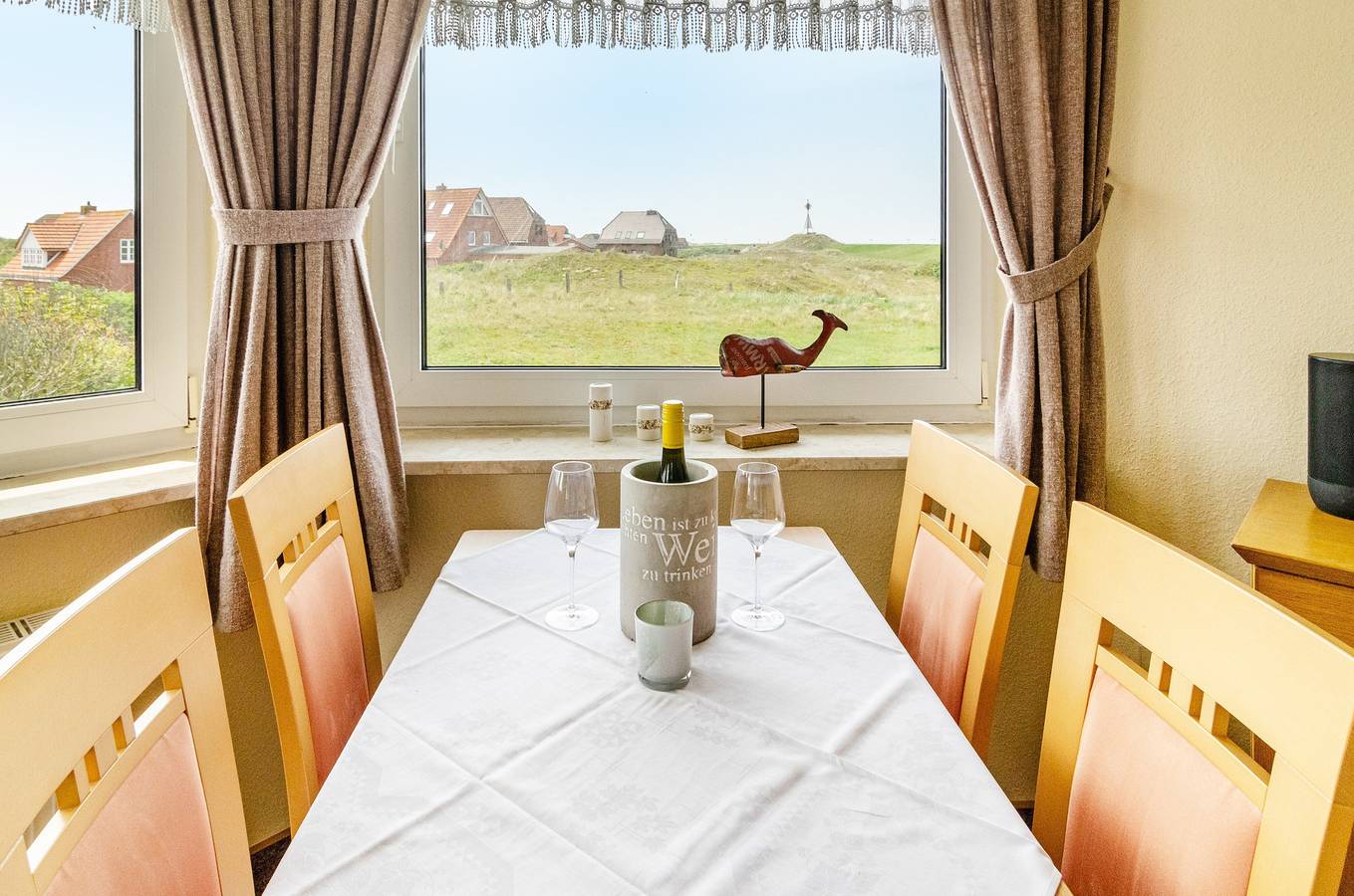 Ganze Wohnung, Ferienwohnung 'Strandhus Uiterst-hörn Treibholz' mit Meerblick, Gemeinschaftsgarten und Wlan in Baltrum