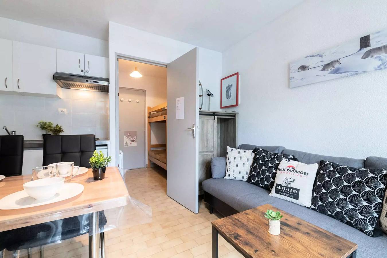 Estudio entero, Alquiler Vielle Aure Cerca del teleférico in Vielle-Aure, Parque nacional de los Pirineos