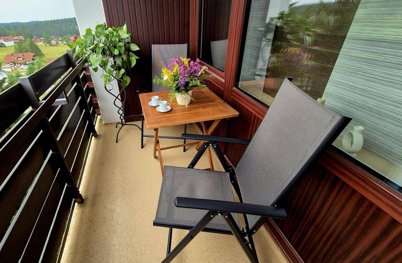 Appartement entier, Bel appartement de vacances avec superbe vue – 2 chambres, balcon, parking in Kniebis, Freudenstadt
