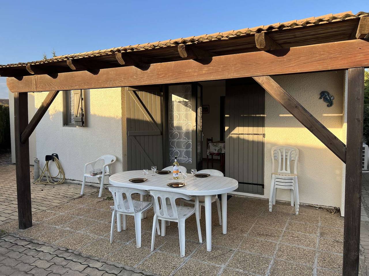 Haus mit Pool, Tennis, Klimaanlage, Terrasse und Garten - 800m vom Strand - für 8 Personen in Vendres, Côte d'Améthyste