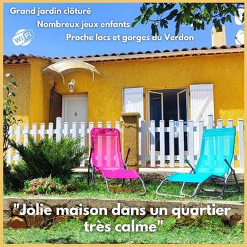 Gîte pour 4 personnes, avec vue et jardin à Régusse