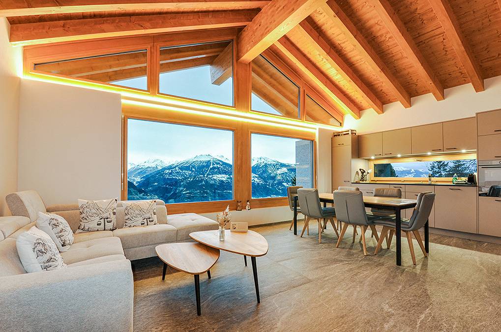 Casa vacanza per 4 persone con panorama in Mollens, Sion - Sierre e dintorni