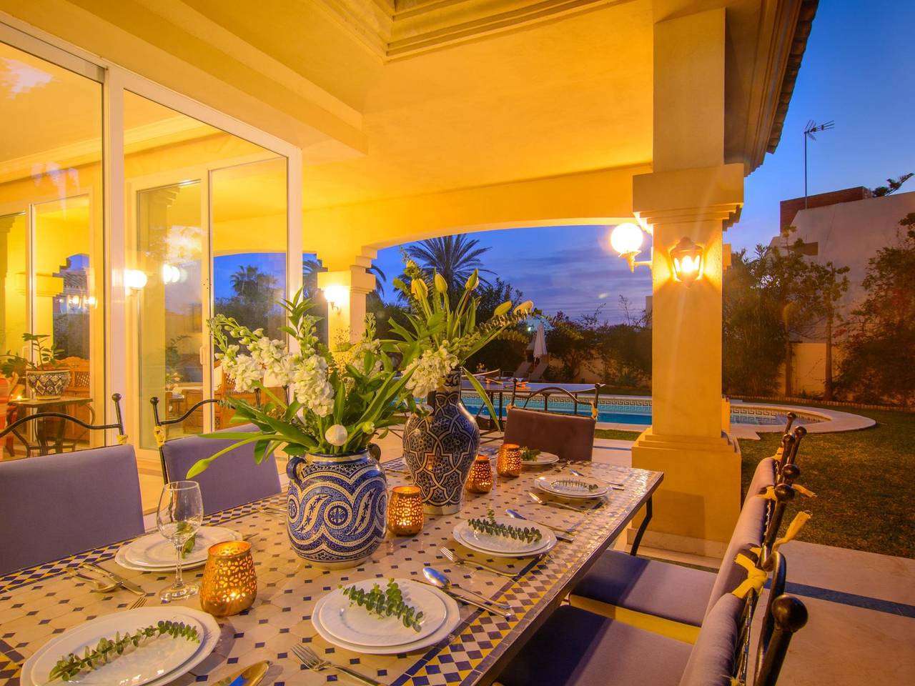 Las Chapas south oriented villa with heated pool, garden and Bbq in Las Chapas, Marbella