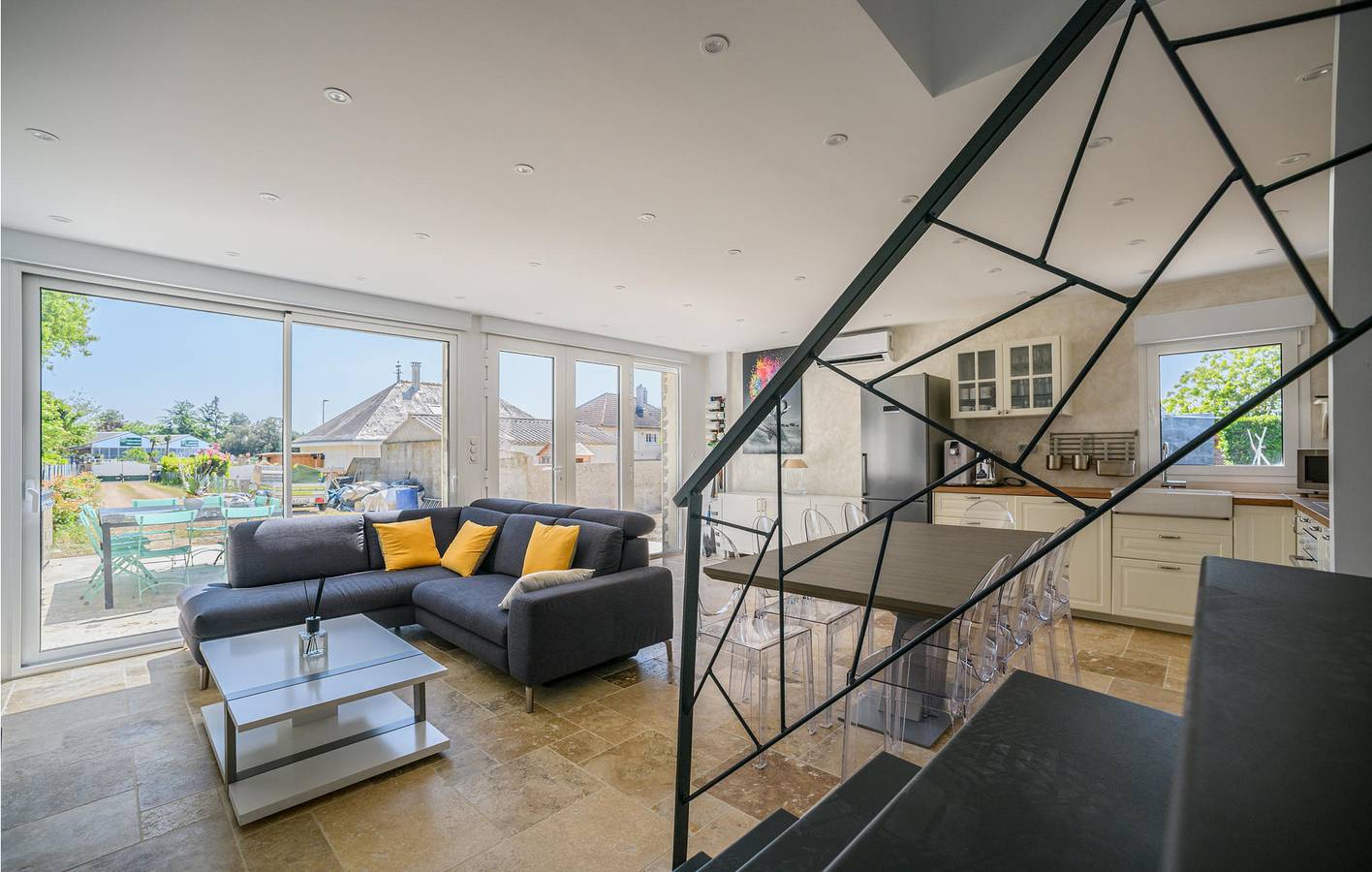 Strandnahe Zuflucht: 130qm, Parkplatz, TV, Pool, Internet in Fondettes, Tours und Umgebung