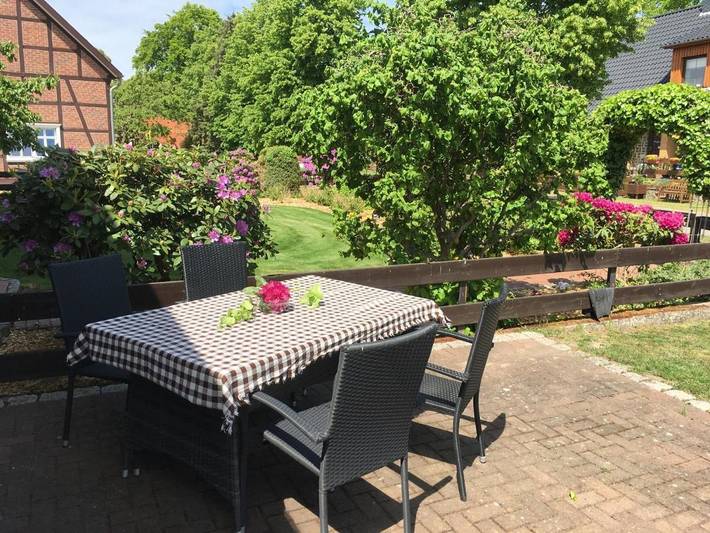 Ferienwohnung für 6 Personen, mit Terrasse und Garten sowie Ausblick in Trebel - 3