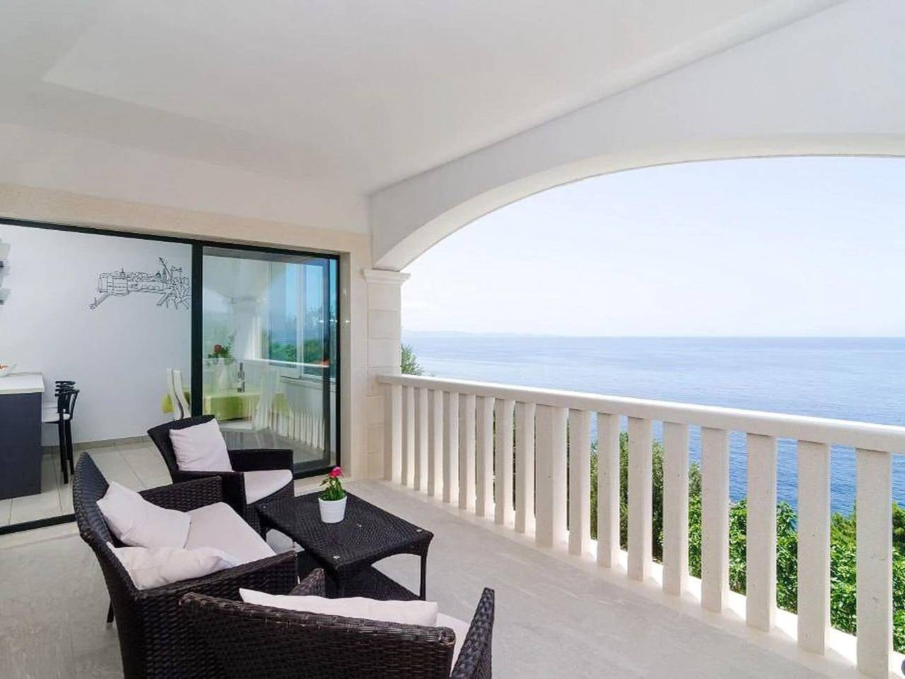 Ganze Wohnung, Apartments Villa Bella Vista - Two Bedroom Apartment with Balcony and Sea View in Potomje, Dubrovnik-Neretva